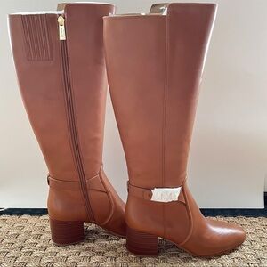 New Without Box Michael Kors Carmen Leather Riding Boot Size 9 Camel